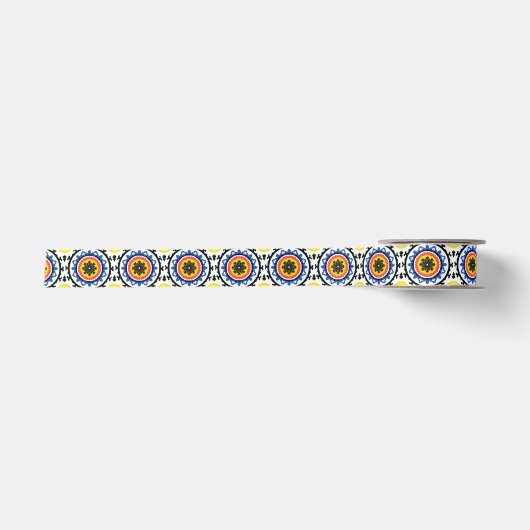 Suzani Pattern Satijnen Lint (Voorkant)