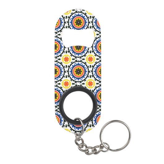 Suzani Pattern Sleutelhanger Flessenopener (Achterkant)