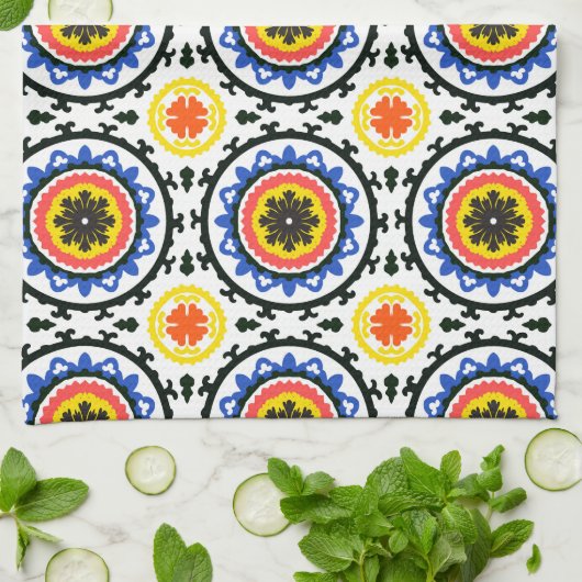 Suzani Pattern Theedoek (Gevouwen)