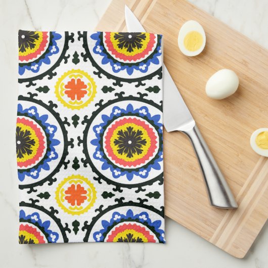 Suzani Pattern Theedoek (Quarter Fold)