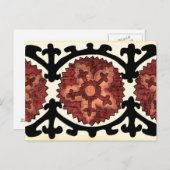 Suzani Style Decorative Floral Pattern Briefkaart (Voorkant / Achterkant)