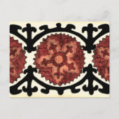 Suzani Style Decorative Floral Pattern Briefkaart (Voorkant)