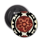 Suzani Style Decorative Floral Pattern Button Flesopener (Voorkant)