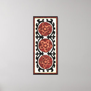 Suzani Style Decorative Floral Pattern Canvas Afdruk