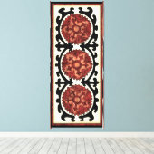 Suzani Style Decorative Floral Pattern Canvas Afdruk (Insitu (Houten vloer))