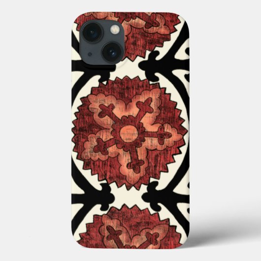 Suzani Style Decorative Floral Pattern Case-Mate iPhone Case (Achterkant)