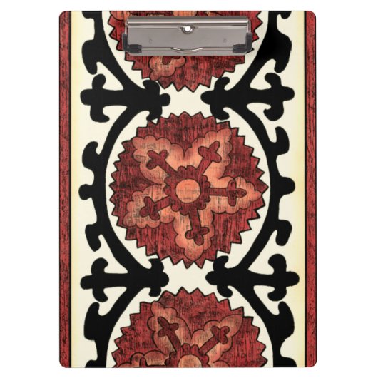 Suzani Style Decorative Floral Pattern Klembord (Voorkant)