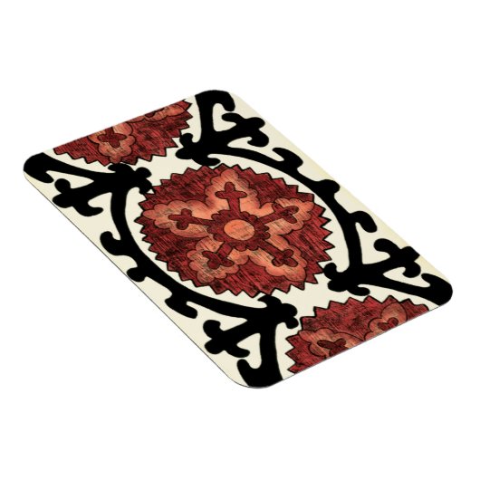 Suzani Style Decorative Floral Pattern Magneet (Rechterzijde)