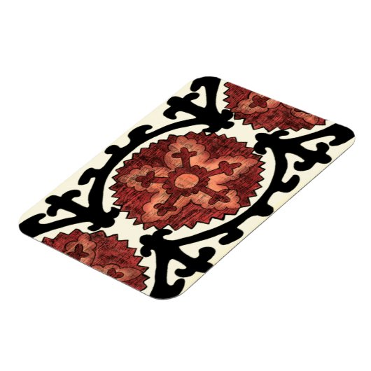 Suzani Style Decorative Floral Pattern Magneet (Linkerzijde)