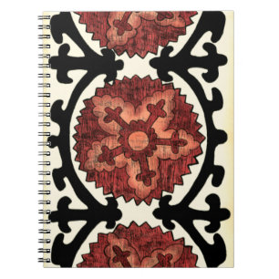 Suzani Style Decorative Floral Pattern Notitieboek