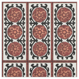Suzani Style Decorative Floral Pattern Stof