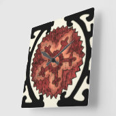 Suzani Style Decorative Floral Pattern Vierkante Klok (Hoek)