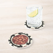 Suzani Style Decorative Floral Pattern Zandsteen Onderzetter (Zijkant)