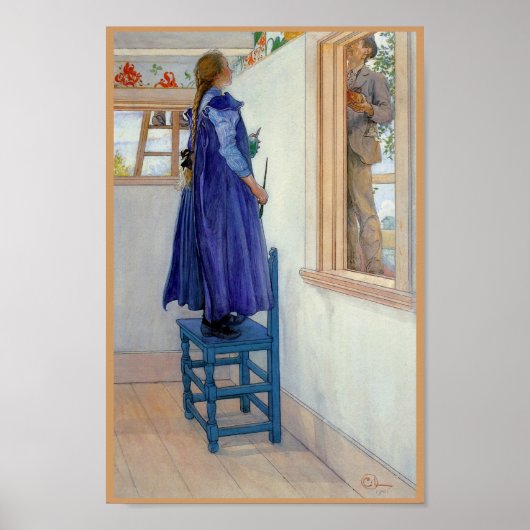 Suzanne Decorative Painting on Wall Poster (Voorkant)