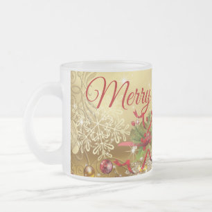 SUZANNE ELIZABETH CHRISTMAS COLLECTIE FROSTED GLA MATGLAS KOFFIEMOK