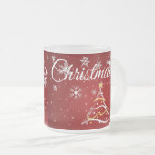 Suzanne Elizabeth Collectie voor kerstmis - Matglas Koffiemok (Voorkant rechts)