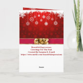 Suzanne Elizabeth Kerstcollectie - Feestdagen Kaart (Achterkant)