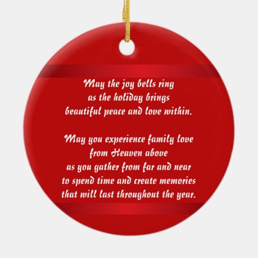 Suzanne Elizabeth kerstCollectie - Holiday Keramisch Ornament (Achterkant)