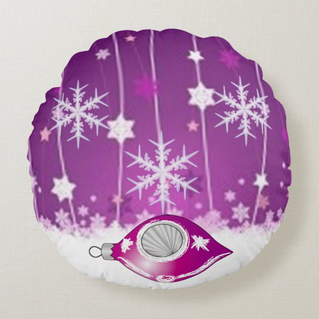 Suzanne Elizabeth Kerstcollectie Rond Kussen (Voorkant)