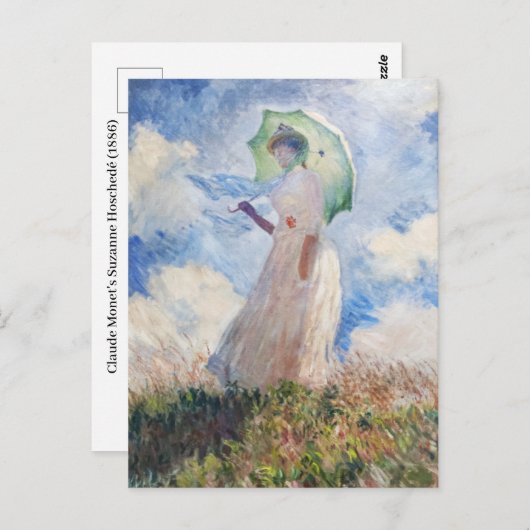 Suzanne Hoschedé van Claude Monet (1886) Briefkaart (Voorkant / Achterkant)