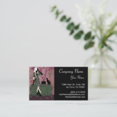 Suzanne in Lila en groen - Visitekaartjes (Staand voorkant)