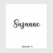 Suzanne Naam - Handgeschreven kalligrafie Sticker (Vel)