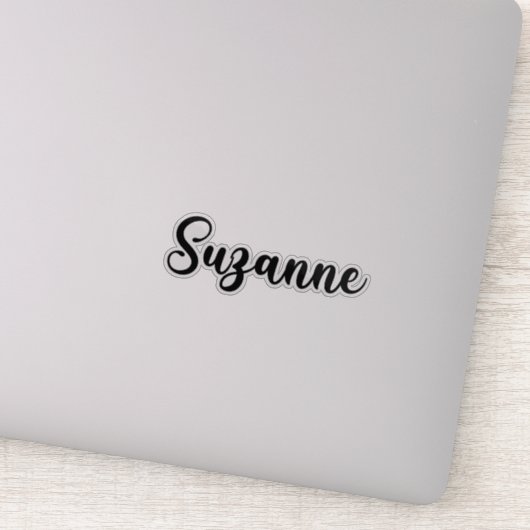 Suzanne Naam - Handgeschreven kalligrafie Sticker (Detail)