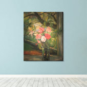 Suzanne Valadon Flowers voor een Venster Canvas Afdruk (Insitu (Houten vloer))