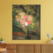 Suzanne Valadon Flowers voor een Venster Canvas Afdruk (Insitu (Woonkamer))
