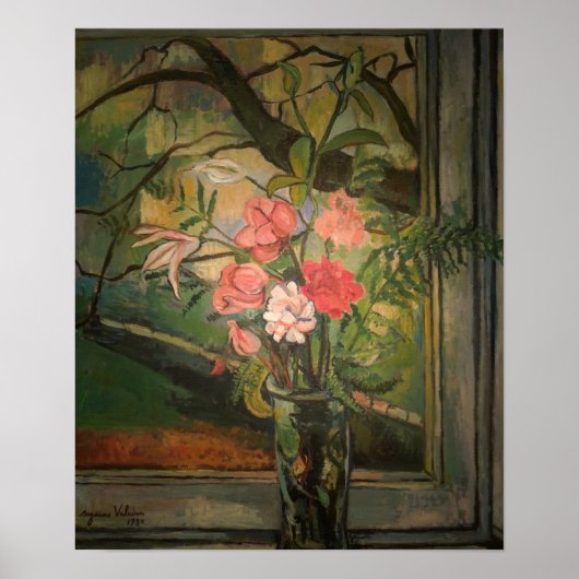 Suzanne Valadon Flowers voor een Venster Poster (Voorkant)