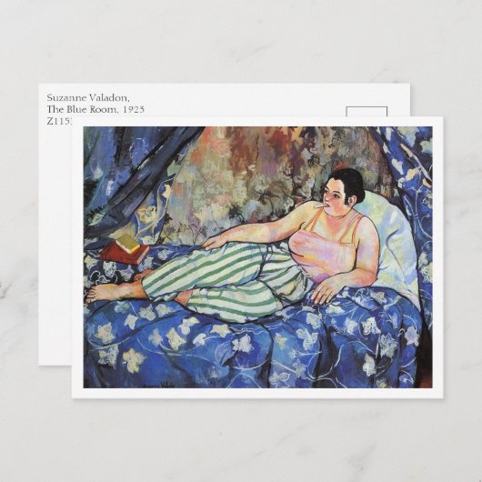 Suzanne Valadon, The Blue Room, 1923 Briefkaart (Voorkant / Achterkant)