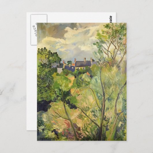 Suzanne Valadon - Uitzicht van Mijn Venster in Gen Briefkaart (Voorkant / Achterkant)