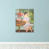 Suzanne Valadon Young Girl voor een raam Canvas Afdruk (Insitu (Houten vloer))