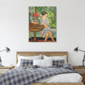 Suzanne Valadon Young Girl voor een raam Canvas Afdruk (Insitu (Slaapkamer))