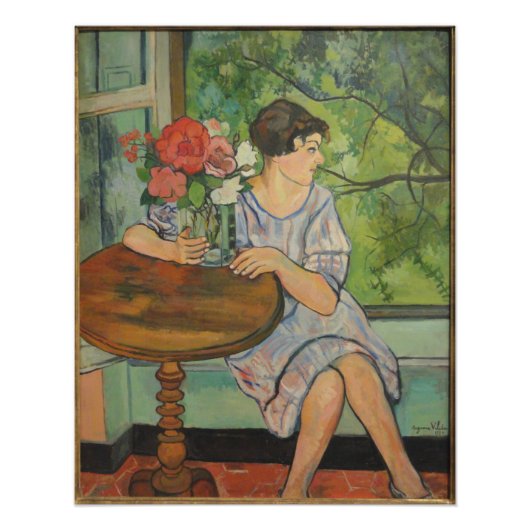 Suzanne Valadon Young Girl voor een raam Foto Afdruk (Voorkant)