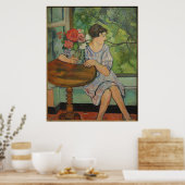Suzanne Valadon Young Girl voor een raam Poster (Keuken)