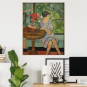 Suzanne Valadon Young Girl voor een raam Poster (Thuiskantoor)