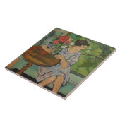 Suzanne Valadon Young Girl voor een raam Tegeltje (Zijkant)