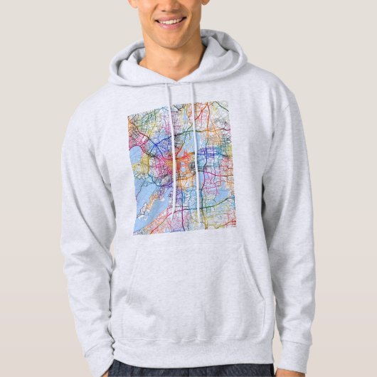 Suzhou China City Map Hoodie (Voorkant)
