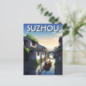 Suzhou China Reizen Briefkaart (Staand voorkant)