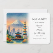 Suzhou, Chinees Reisthema Save the Date Kaart (Voorkant)