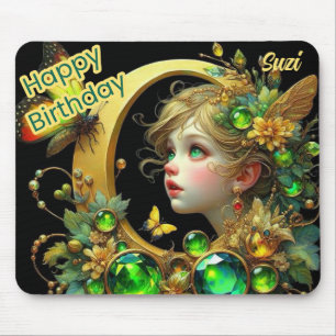 SUZI ~ Green Eyed Fairy ~ Mousepad Muismat