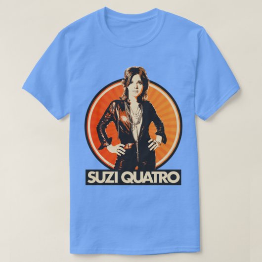 Suzi Quatro 70s Glam Rock T-shirt (Design voorkant)