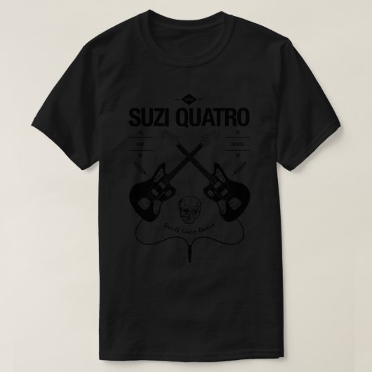 Suzi Quatro gitaar  Logo T-shirt (Design voorkant)