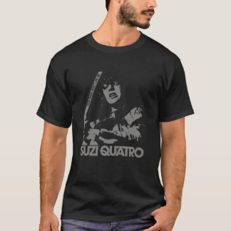Suzi Quatro Pics Style 2 zwartgrijs T-shirt