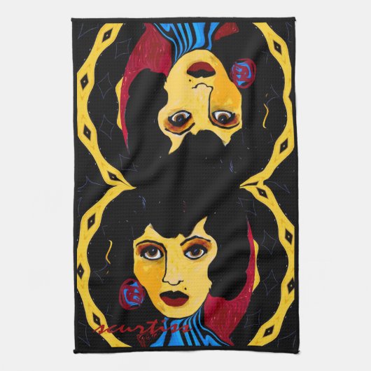 Suzie de Sorceress Kitchen Towel Theedoek (Verticaal)