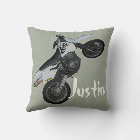 Suzuki DR Dirt Bike Motorcycle Pillow Kussen (Achterkant)