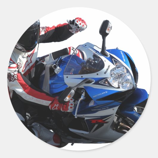 Suzuki Gixxer fan Ronde Sticker (Voorkant)