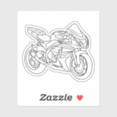 Suzuki GSX-R Line art Sticker (Vel)