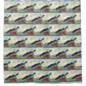 Suzuki & Kimmedai - Hiroshige's Japanse vis Douchegordijn (Voorkant)